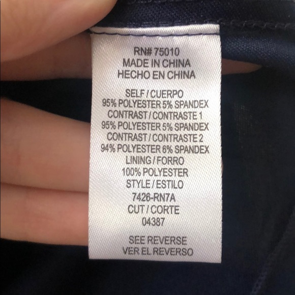 Navy & White Fit and Flare Party Dress 💙 - Picture 8 of 8